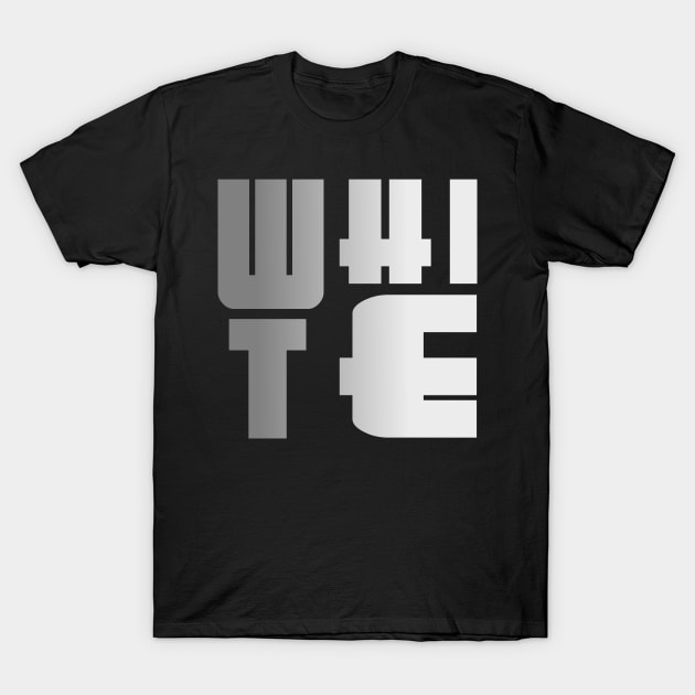 White, name, tipography T-Shirt by Furashop